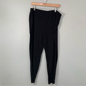Eileen Fisher Black Pull On Elastic Waist Skinny Stretch Ankle‎ Casual Pants